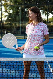 CA Ladies V-Neck Padel Shirt | Fairway Bloom