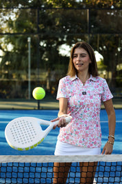 CA Ladies V-Neck Padel Shirt | Fairway Bloom