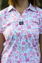 CA Ladies V-Neck Padel Shirt | Fairway Bloom