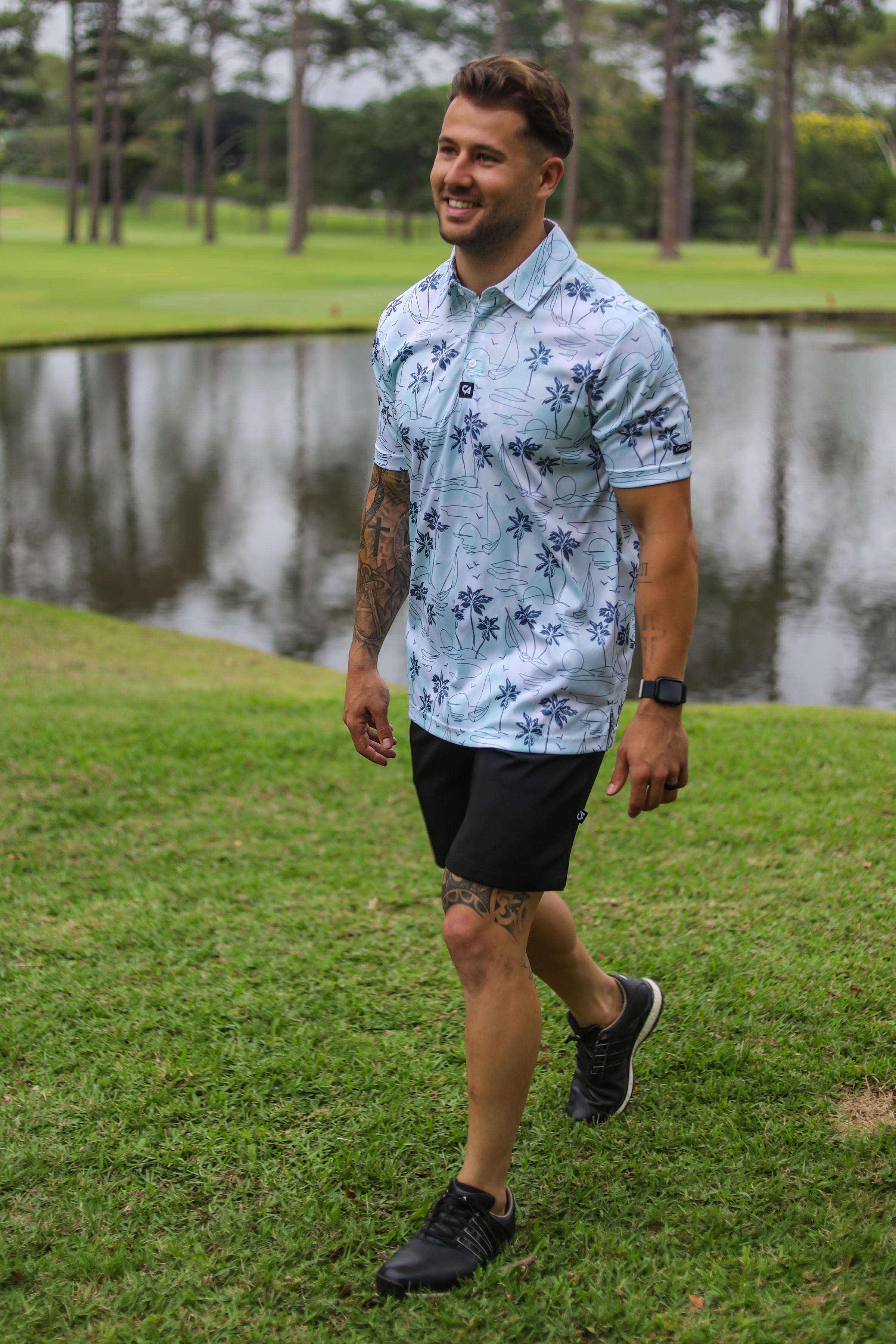 CA Funky Golf Shirt | Island Lines
