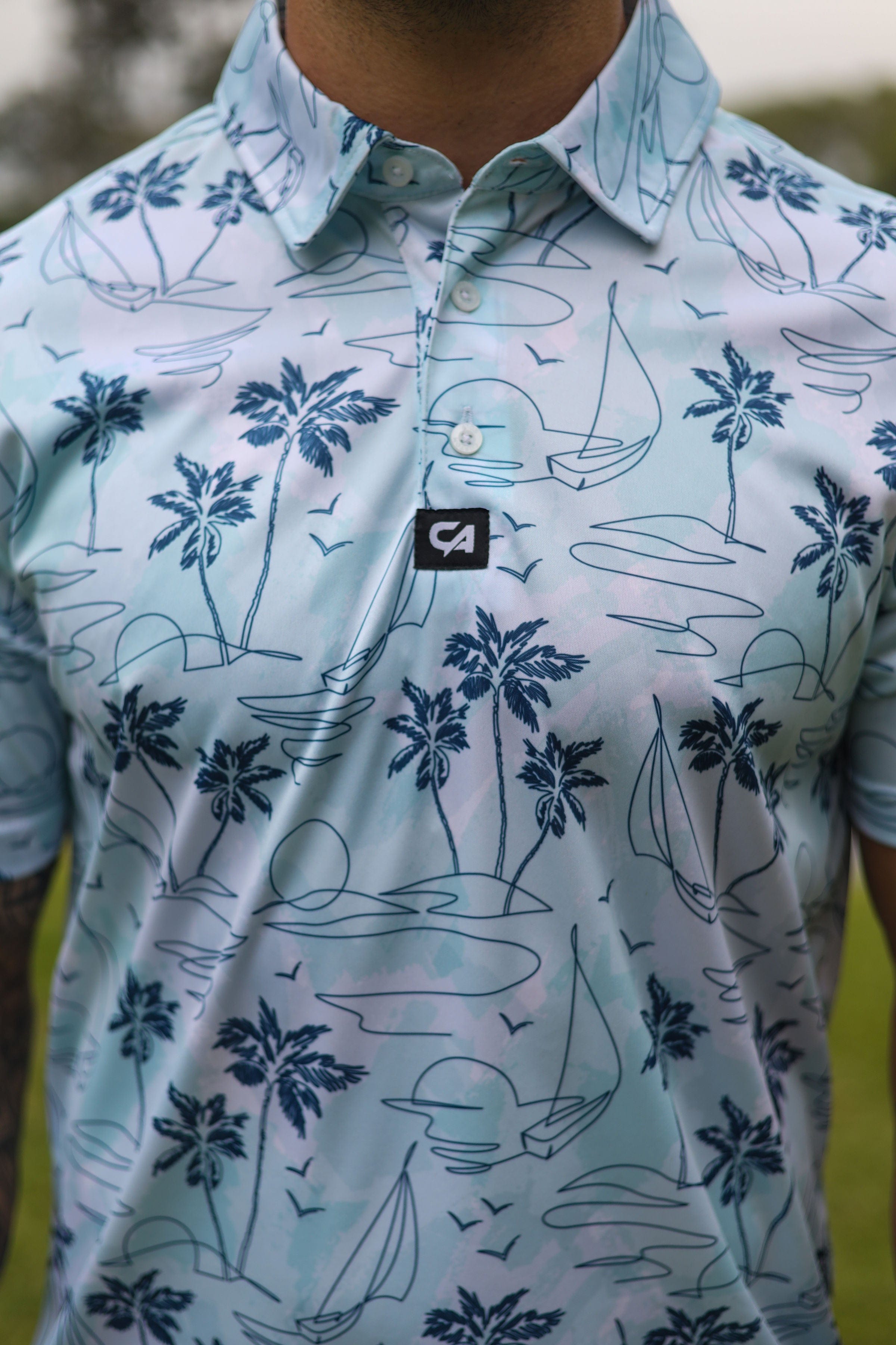 CA Funky Golf Shirt | Island Lines