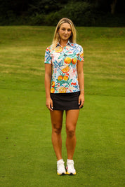 CA Ladies Funky Golf Shirt | Abstract Oranges
