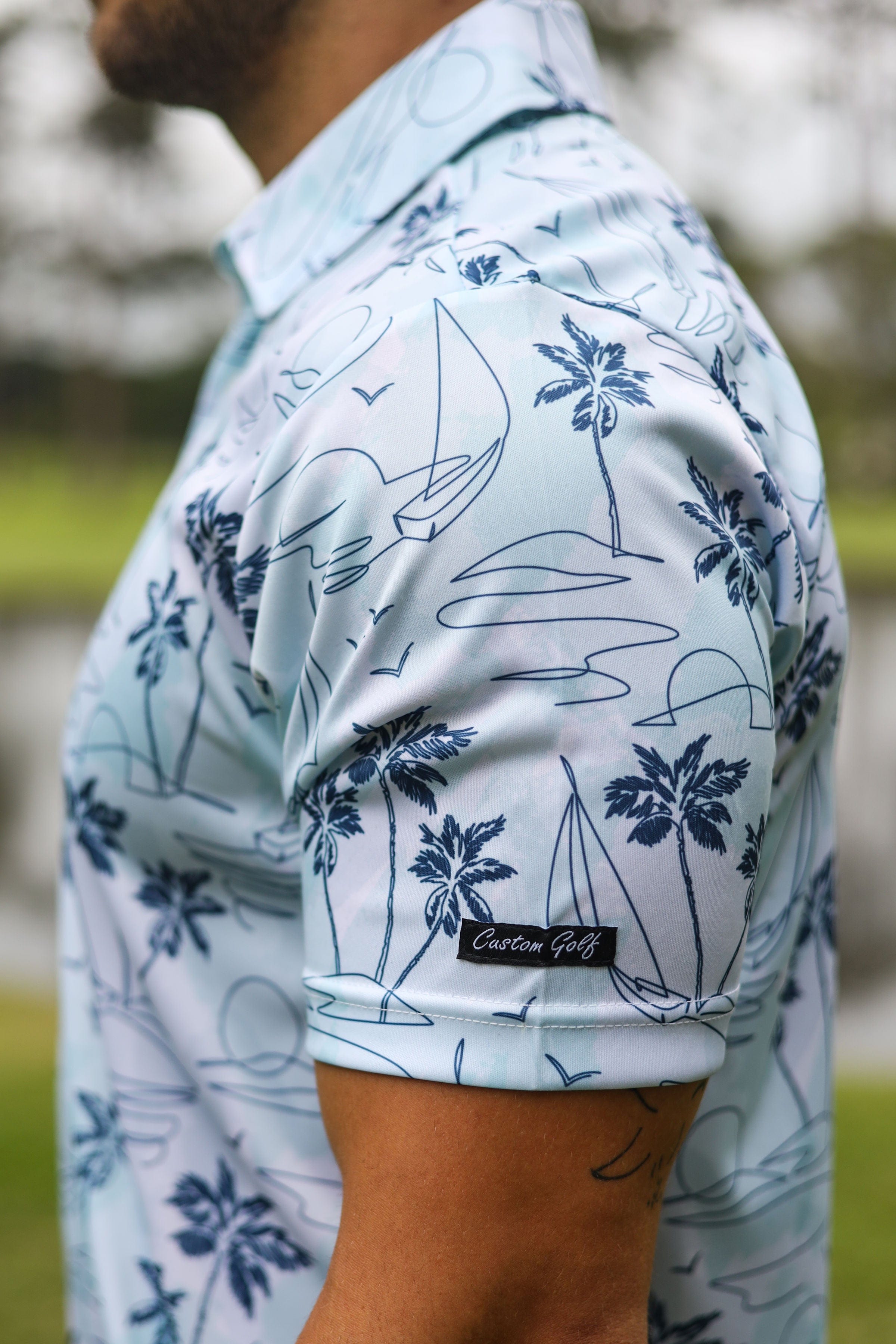 CA Funky Golf Shirt | Island Lines