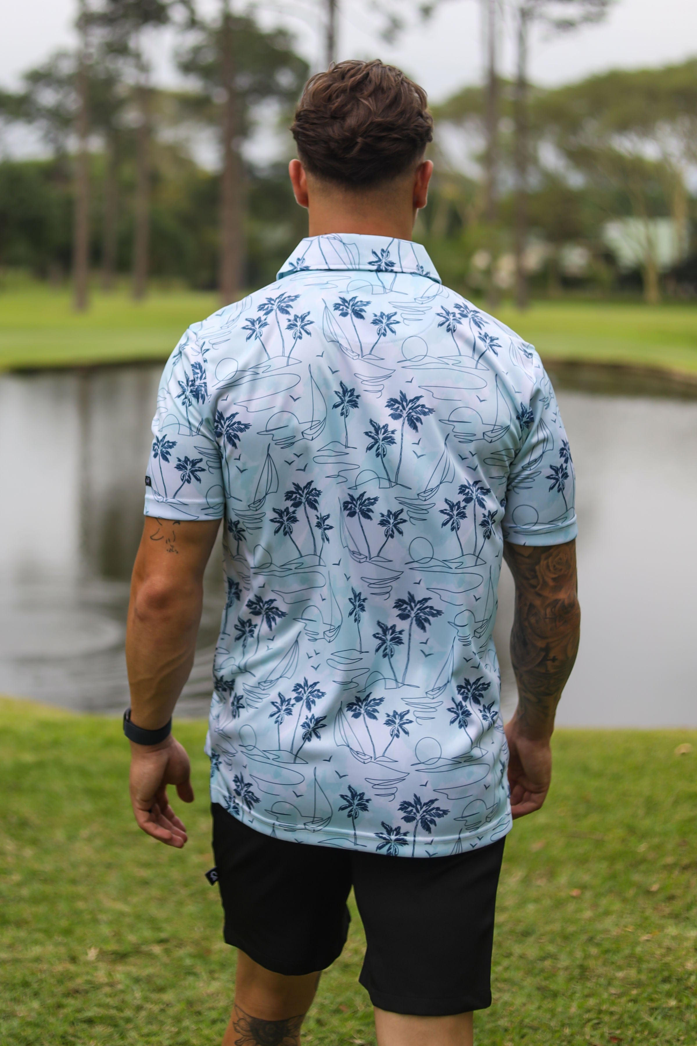 CA Funky Golf Shirt | Island Lines