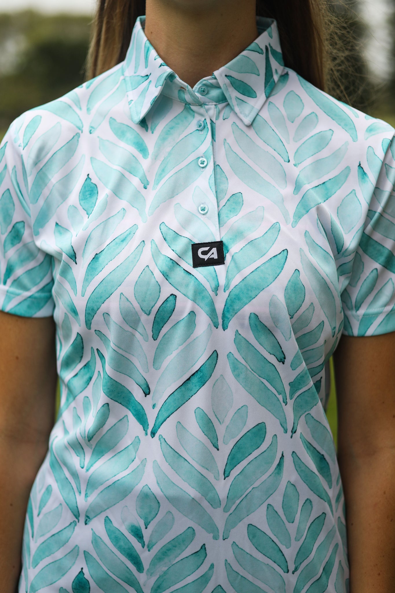CA Ladies Funky Golf Shirt | Painted Ferns
