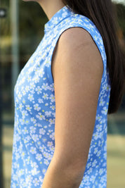 CA Ladies Sleeveless Zipper Padel Shirt | Daisy Drive