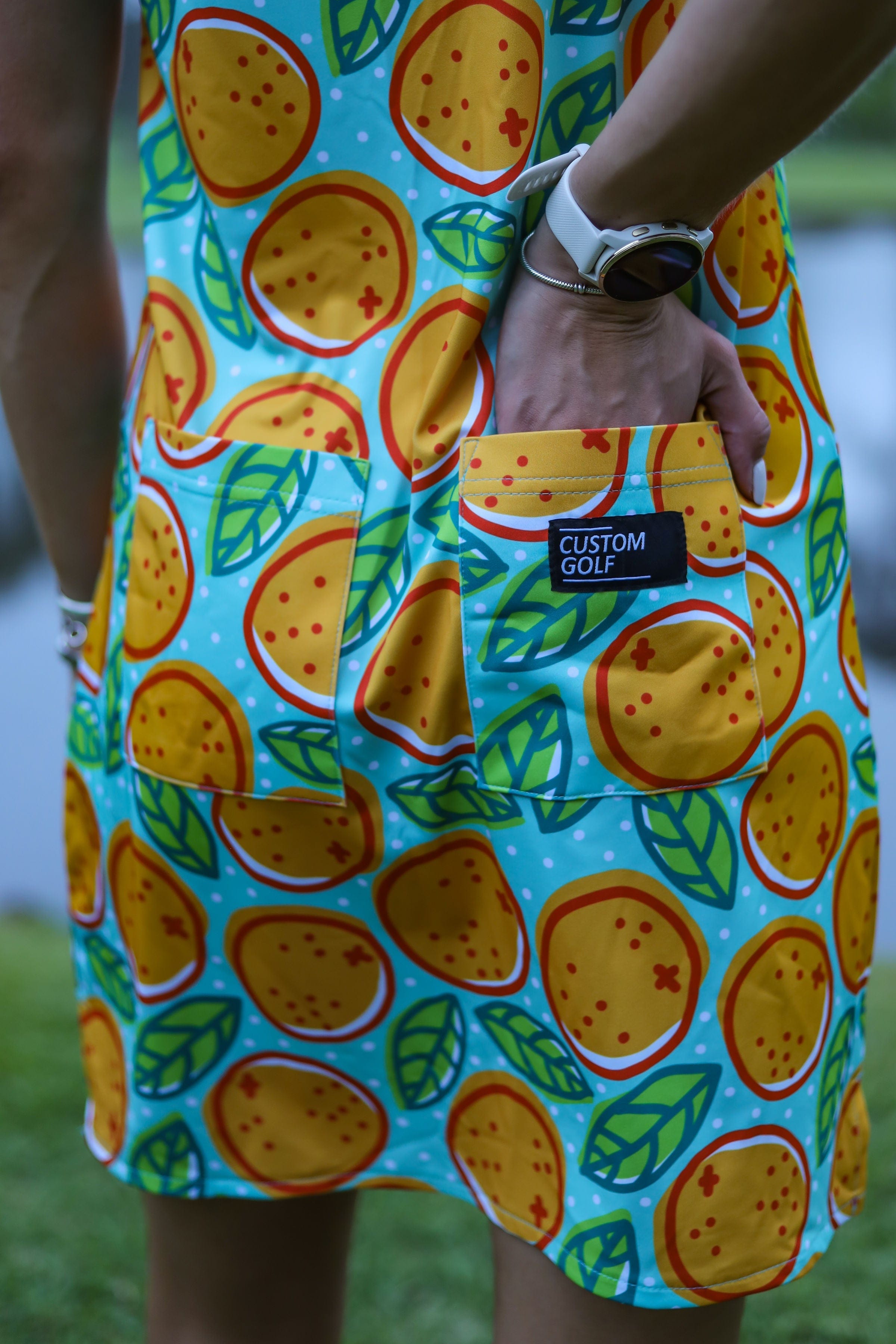CA Funky Golf Dress | Turquoise Oranges