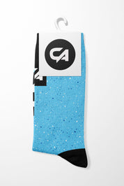 CA Funky Socks | Blue Paint Splatter