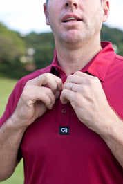 CA Iconic Golf Shirt | Burgundy