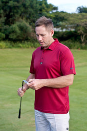 CA Iconic Golf Shirt | Burgundy