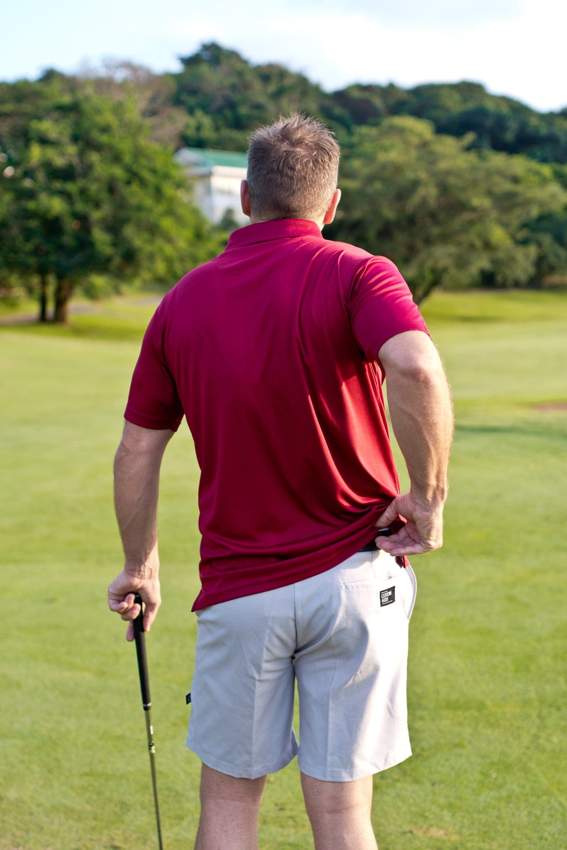 CA Iconic Golf Shirt | Burgundy