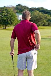 CA Iconic Golf Shirt | Burgundy