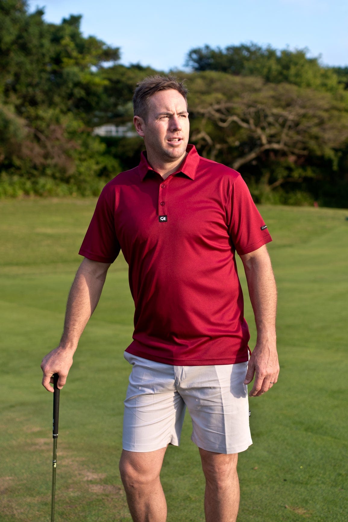 CA Iconic Golf Shirt | Burgundy