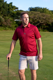 CA Iconic Golf Shirt | Burgundy