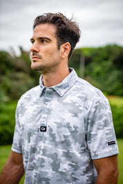 CA Funky Golf Shirt | White Camo