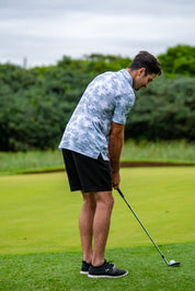 CA Funky Golf Shirt | White Camo