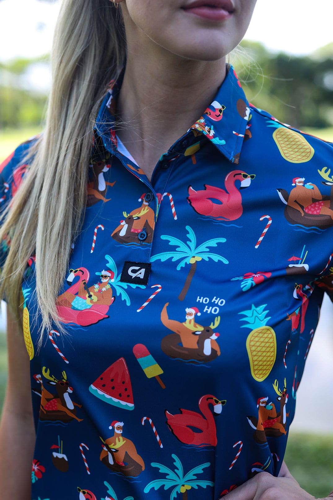 Womens hawaiian golf shirts cheap