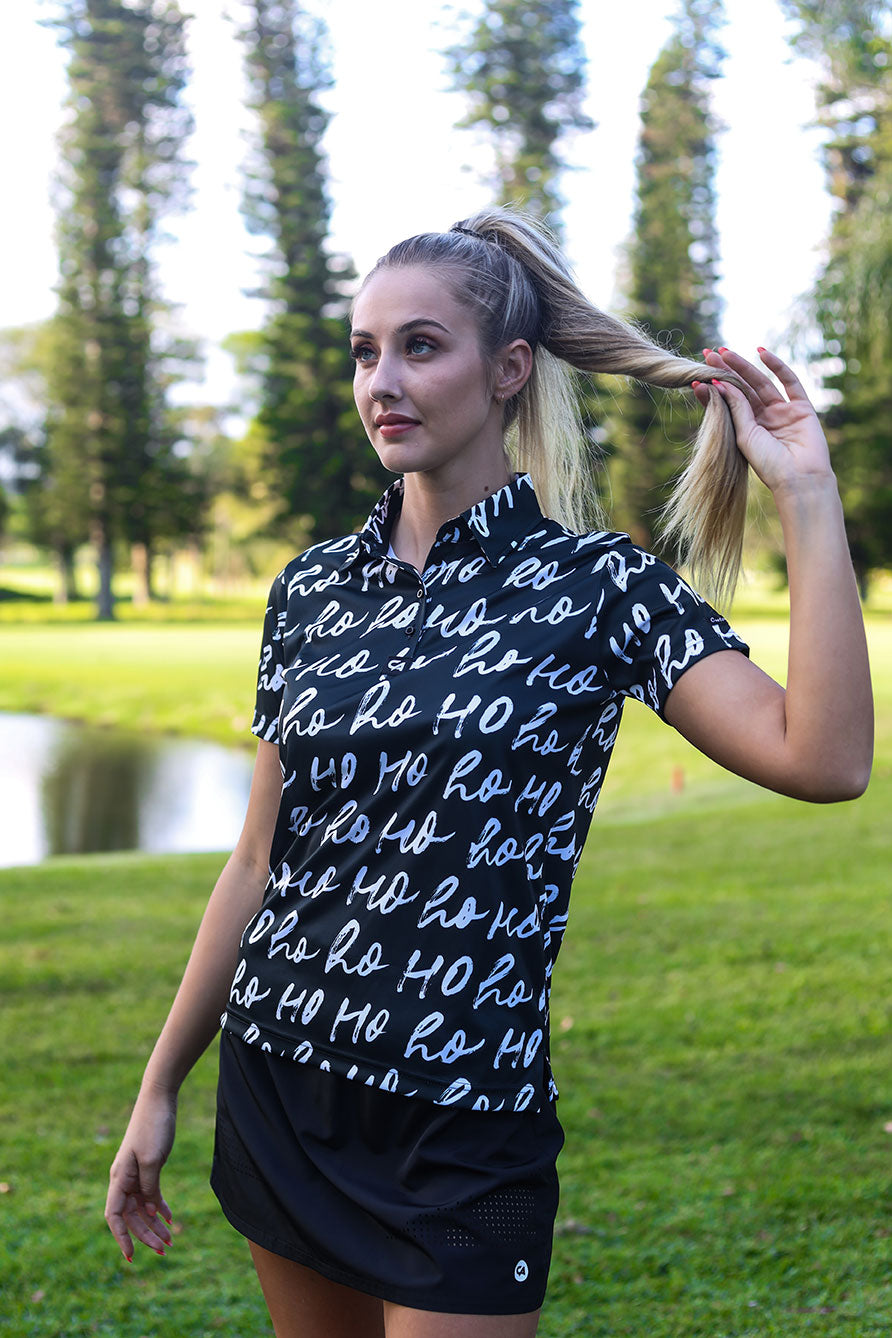 CA Ladies Funky Golf Shirt | Merry Christmas