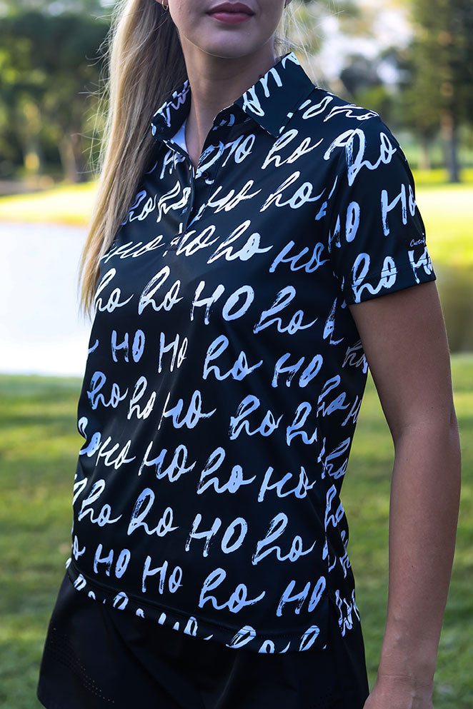 CA Ladies Funky Golf Shirt | Merry Christmas