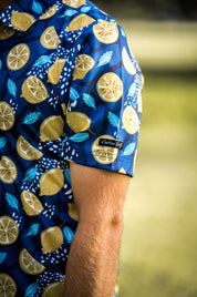 CA Funky Golf Shirt | Navy Lemon Zest