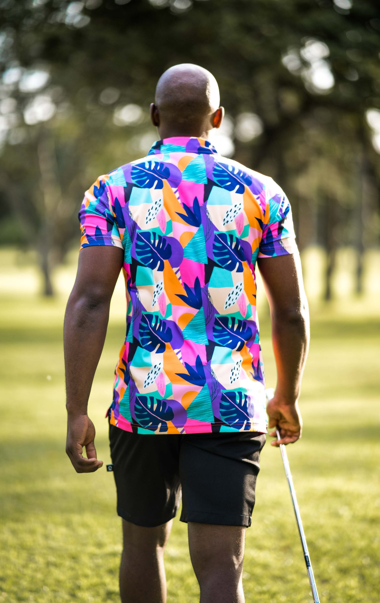CA Funky Golf Shirt Tropical Geometric Custom Apparel