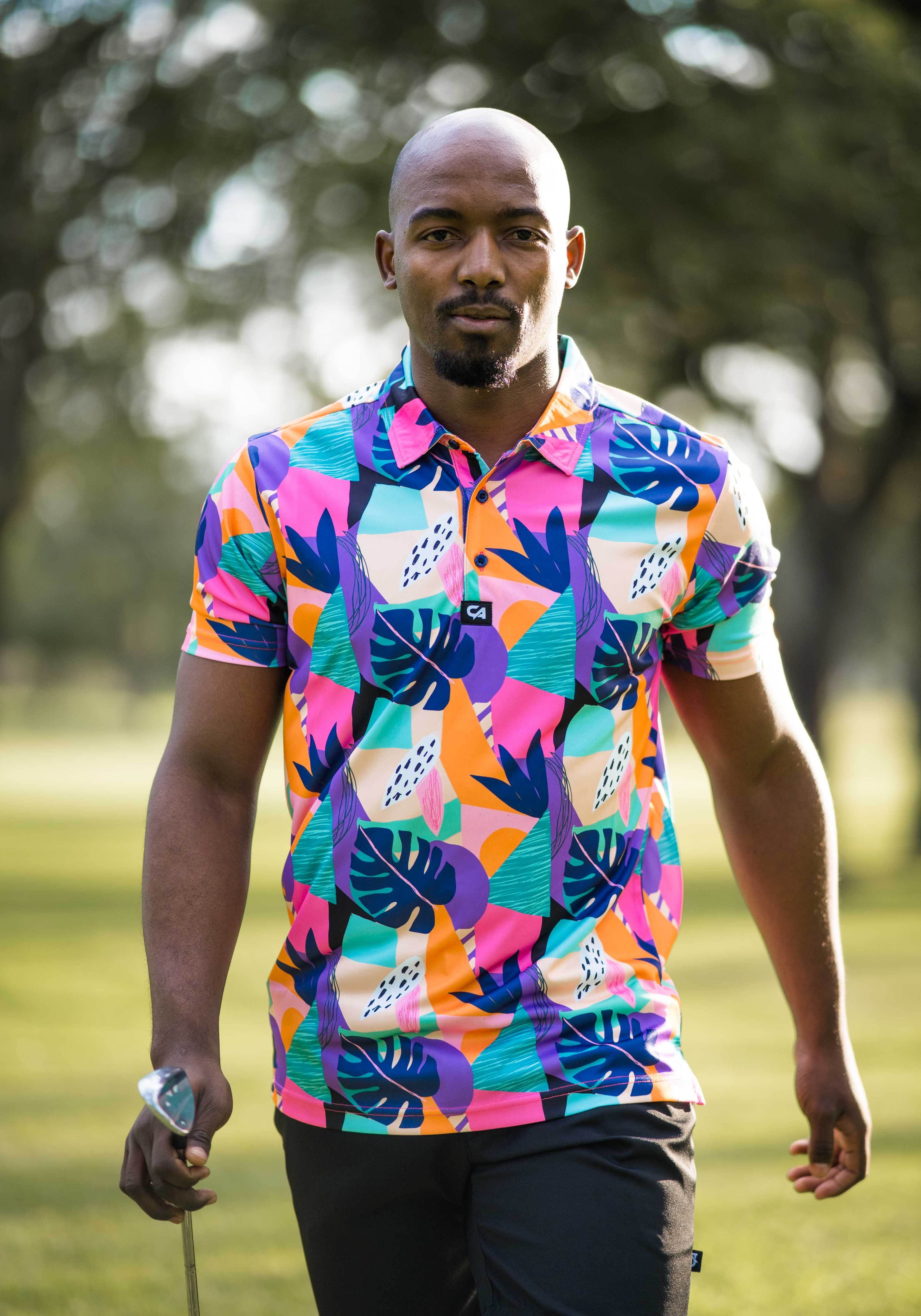 CA Funky Golf Shirt | Tropical Geometric