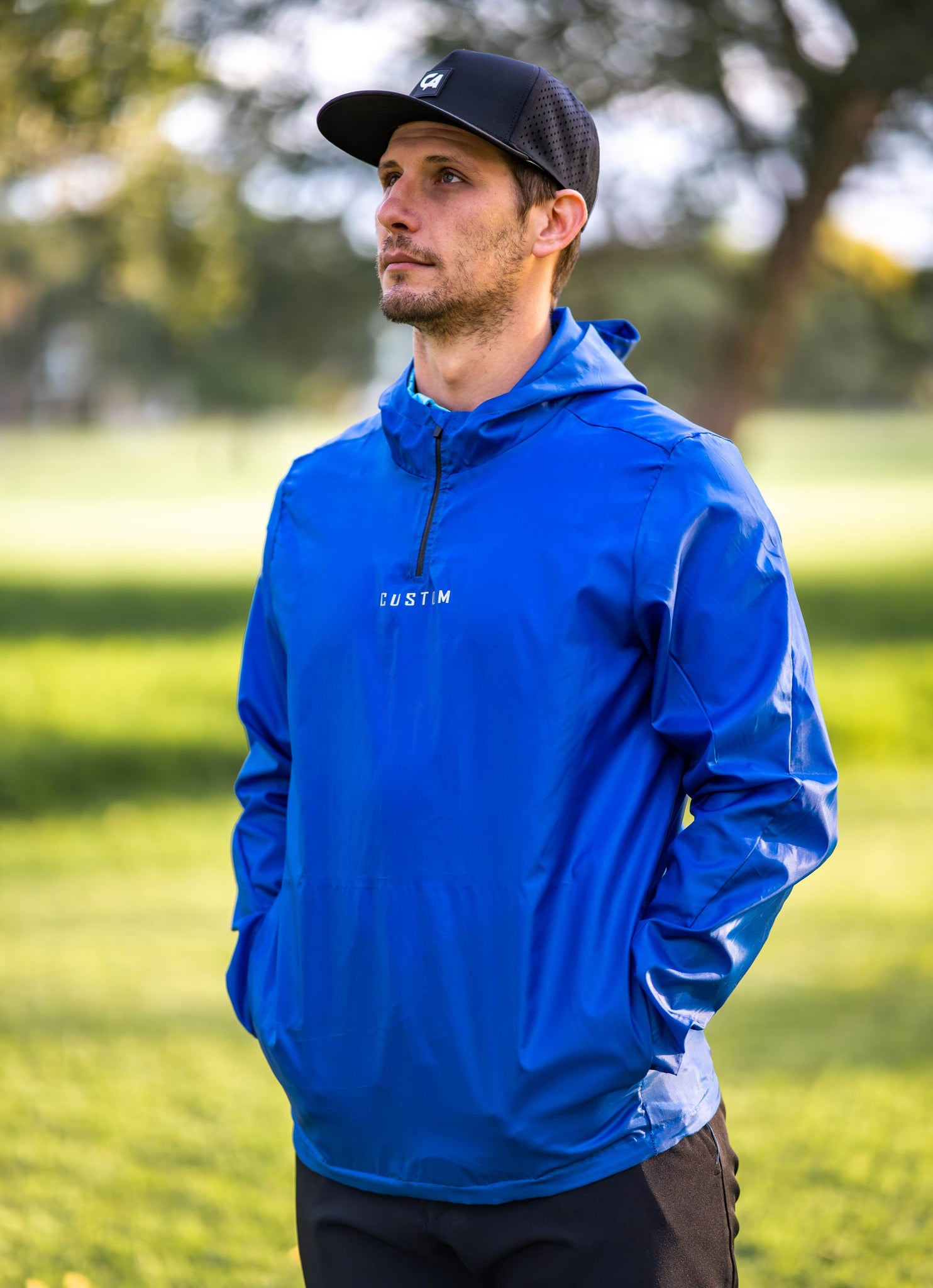 Blue deals waterproof jacket