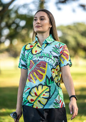 CA Ladies Funky Golf Shirt | Leafy Greens