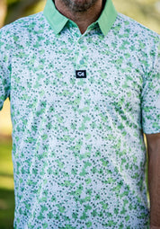 CA Premium Golf Shirt | Green Blossoms