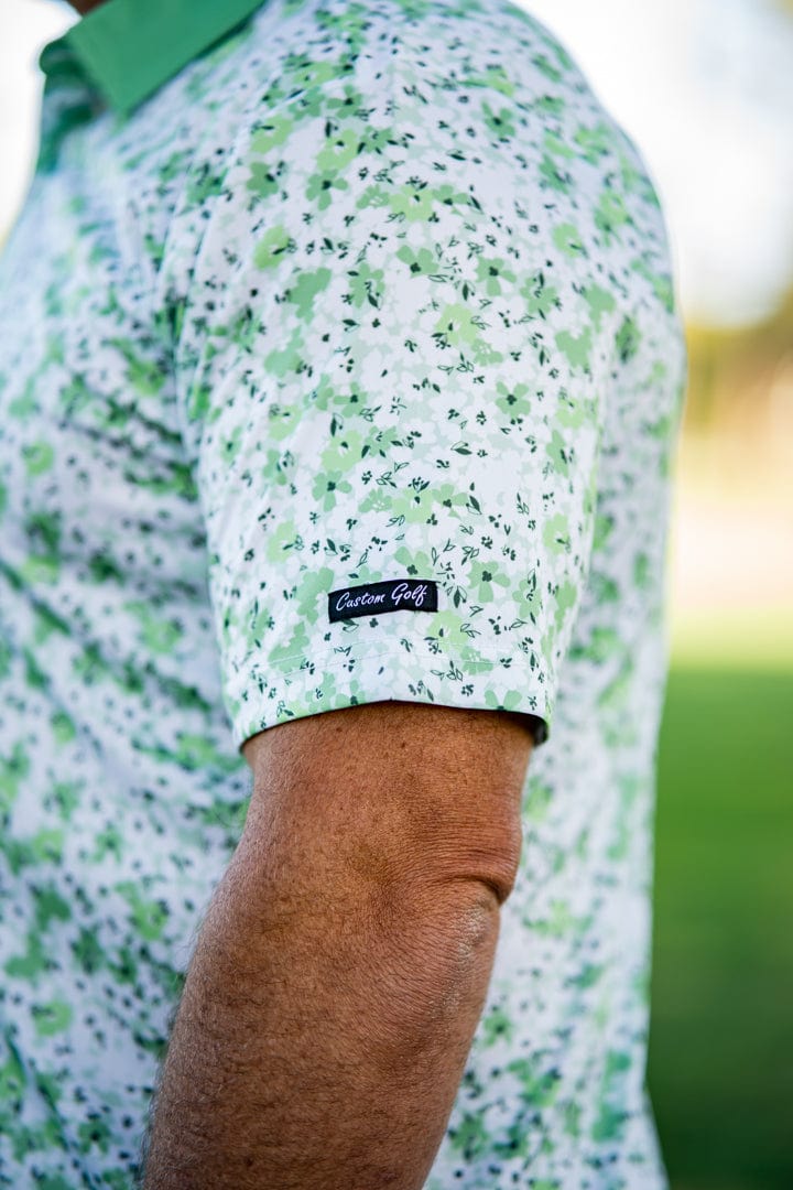 CA Premium Golf Shirt | Green Blossoms