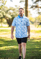 CA Premium Golf Shirt | Blue Blossoms