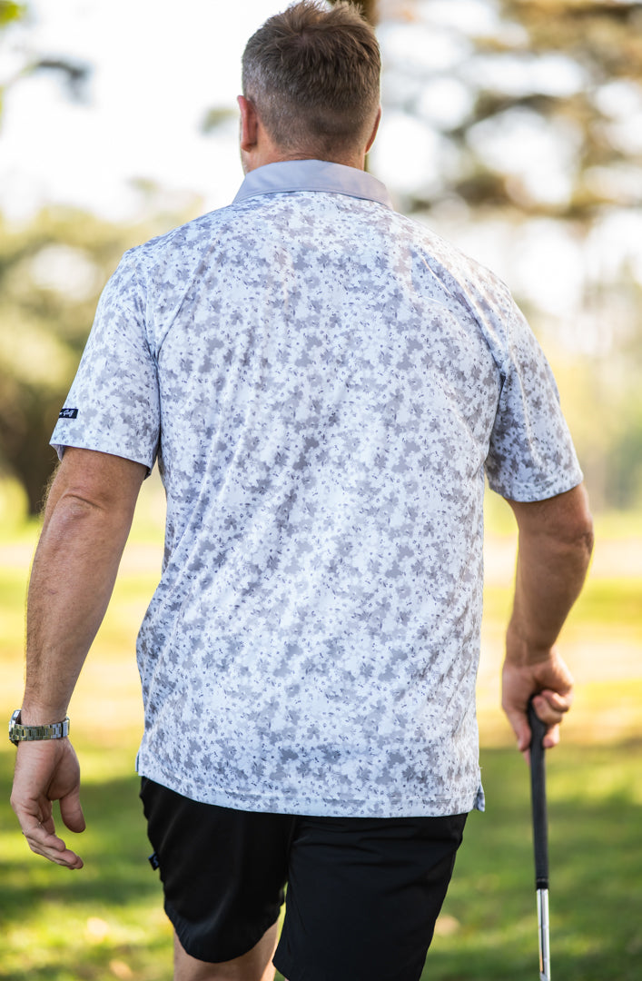 CA Premium Golf Shirt | Grey Blossoms