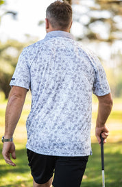 CA Premium Golf Shirt | Grey Blossoms