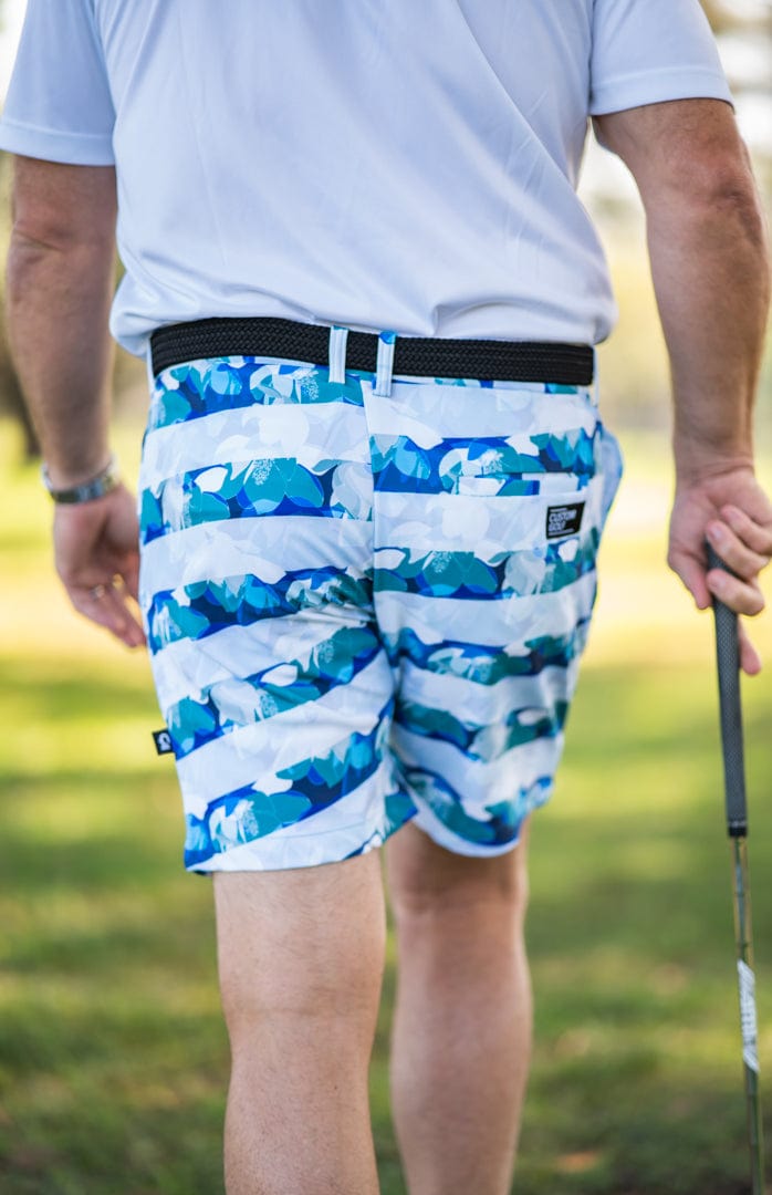 CA Funky Golf Shorts | Striped Floral