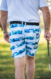 CA Funky Golf Shorts | Striped Floral