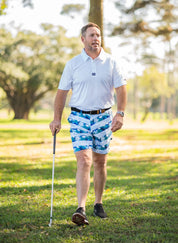 CA Funky Golf Shorts | Striped Floral