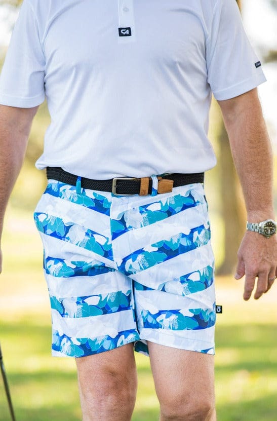 CA Funky Golf Shorts | Striped Floral