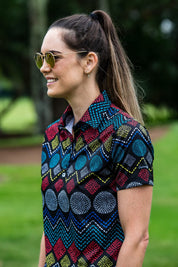 CA Ladies Funky Golf Shirt | Ethnic