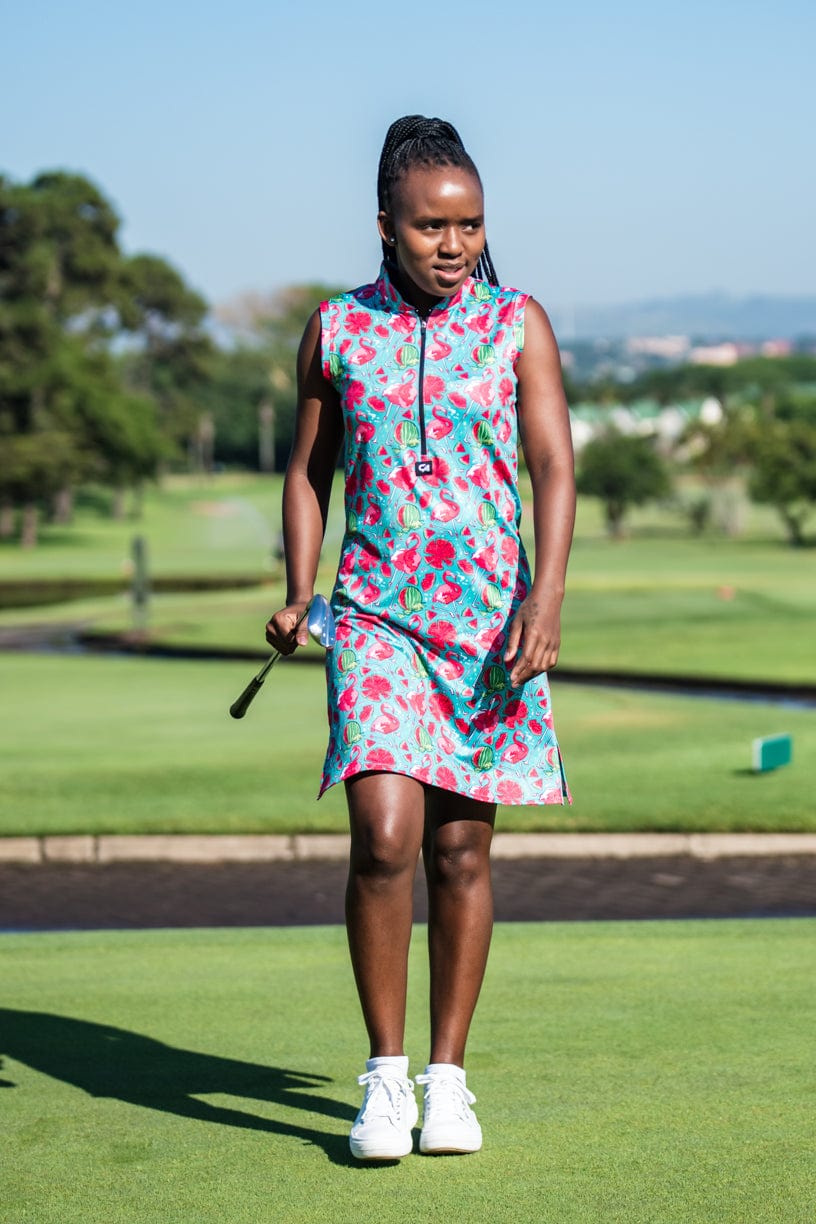 CA Funky Golf Dress | Tropical Flamingo