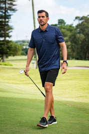 CA Funky Golf Shirt | Navy/Gold F*ck Covid