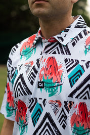 CA Funky Golf Shirt | Geometric Watermelons
