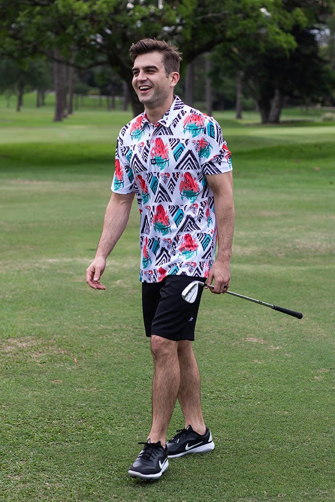 CA Funky Golf Shirt | Geometric Watermelons