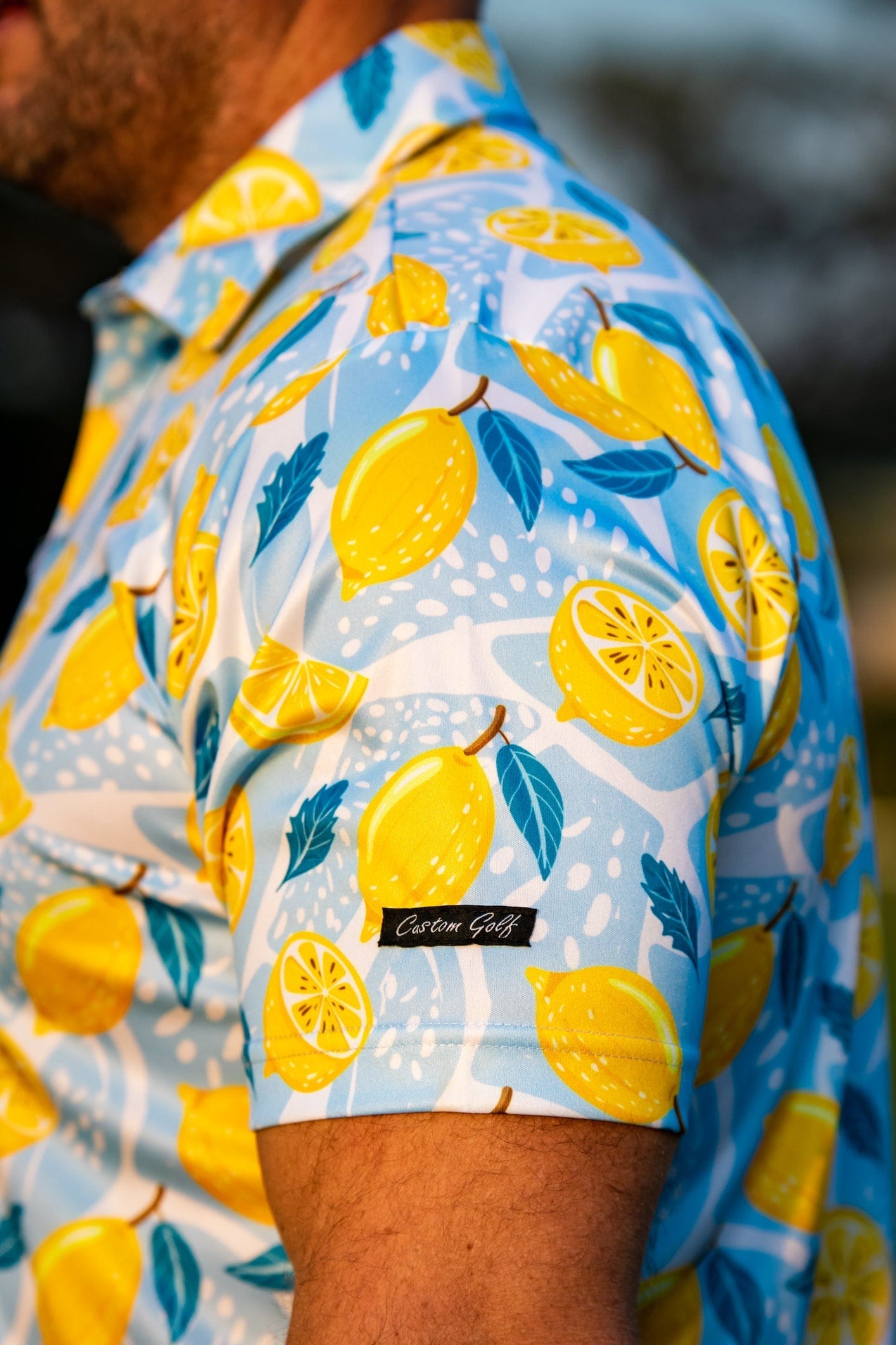 CA Funky Golf Shirt | Lemon Zest