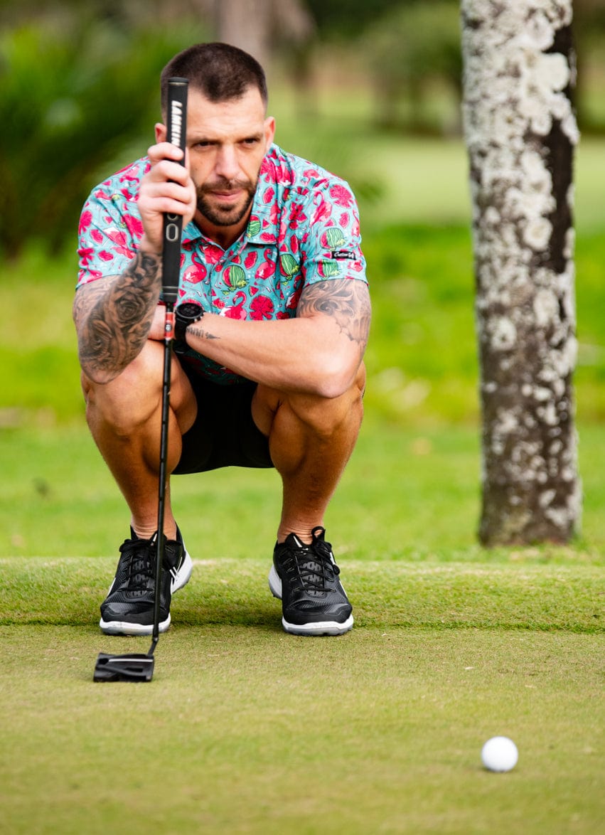 CA Funky Golf Shirt | Tropical Flamingo