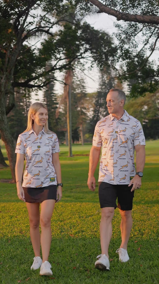 CA Springbok Golf Shirt | White Ethnic