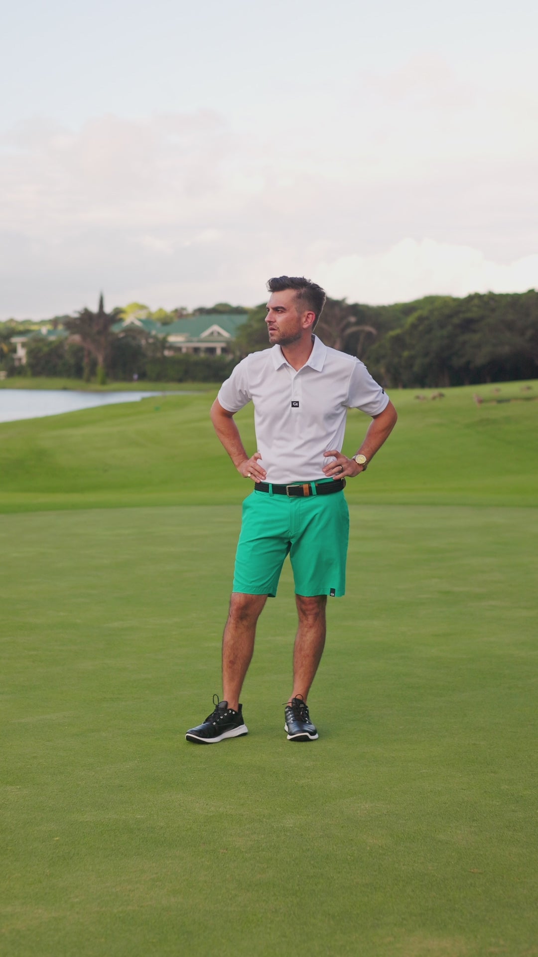 CA Pure Motion Golf Shorts | Green Teal