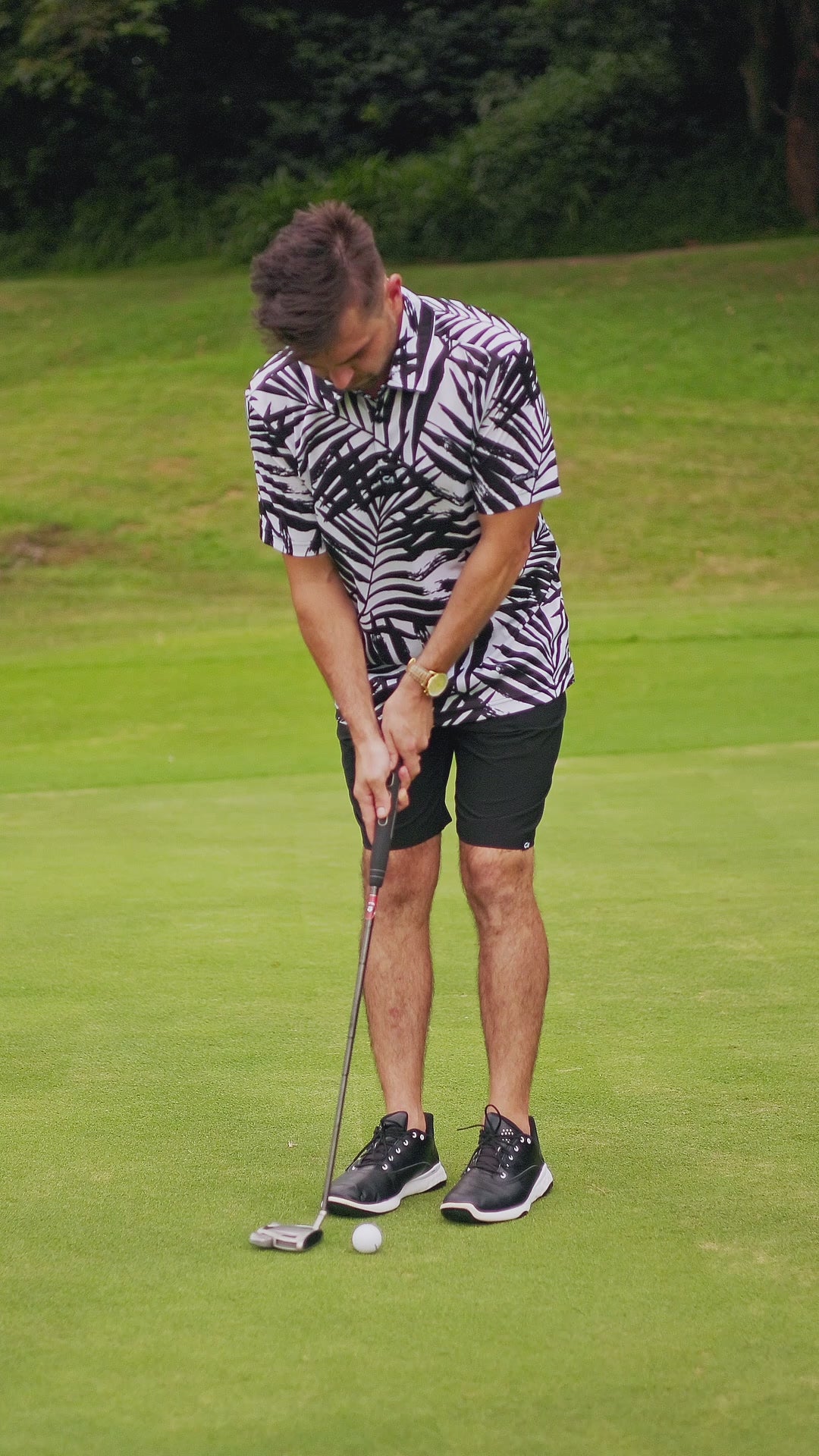 CA Funky Golf Shirt | Palm Silhouette