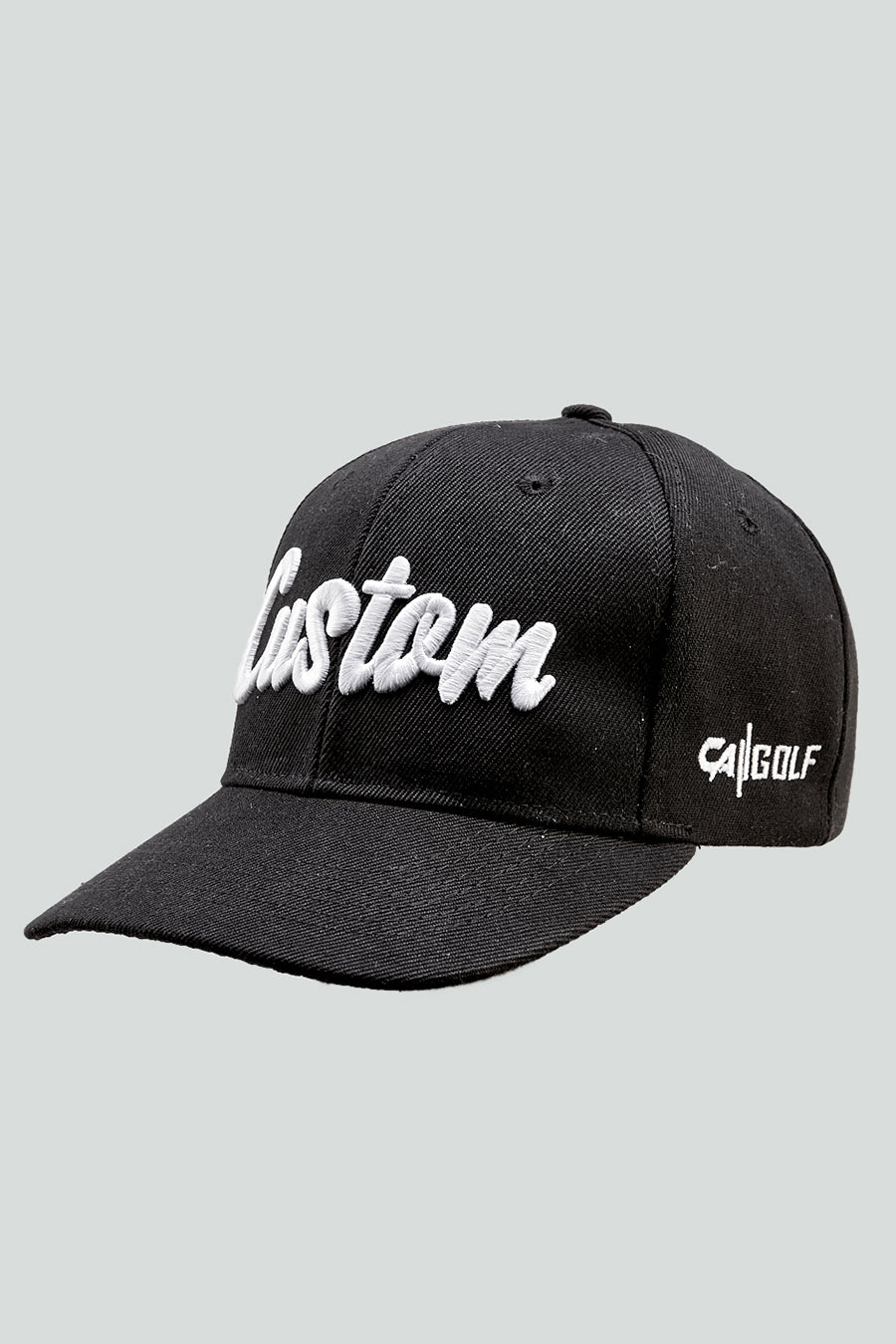 Custom Golf Snap Back Cap | Black / White