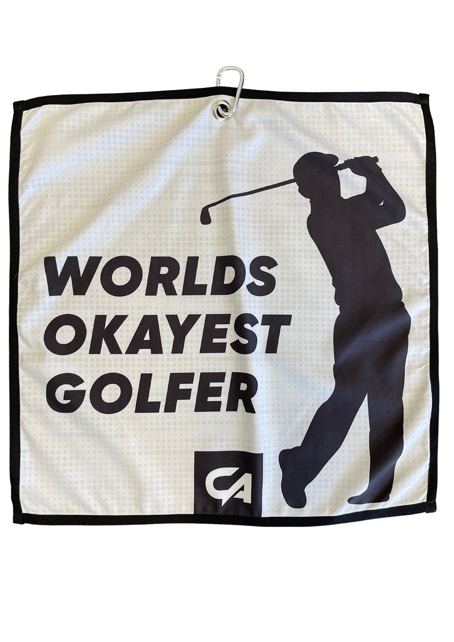 CA Microfiber Golf Towel | World's Okayest Golfer