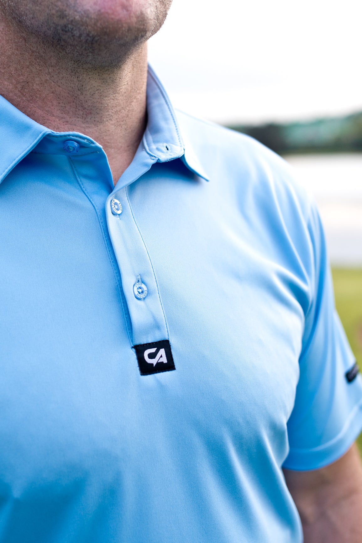 CA Iconic Golf Shirt | Sky Blue